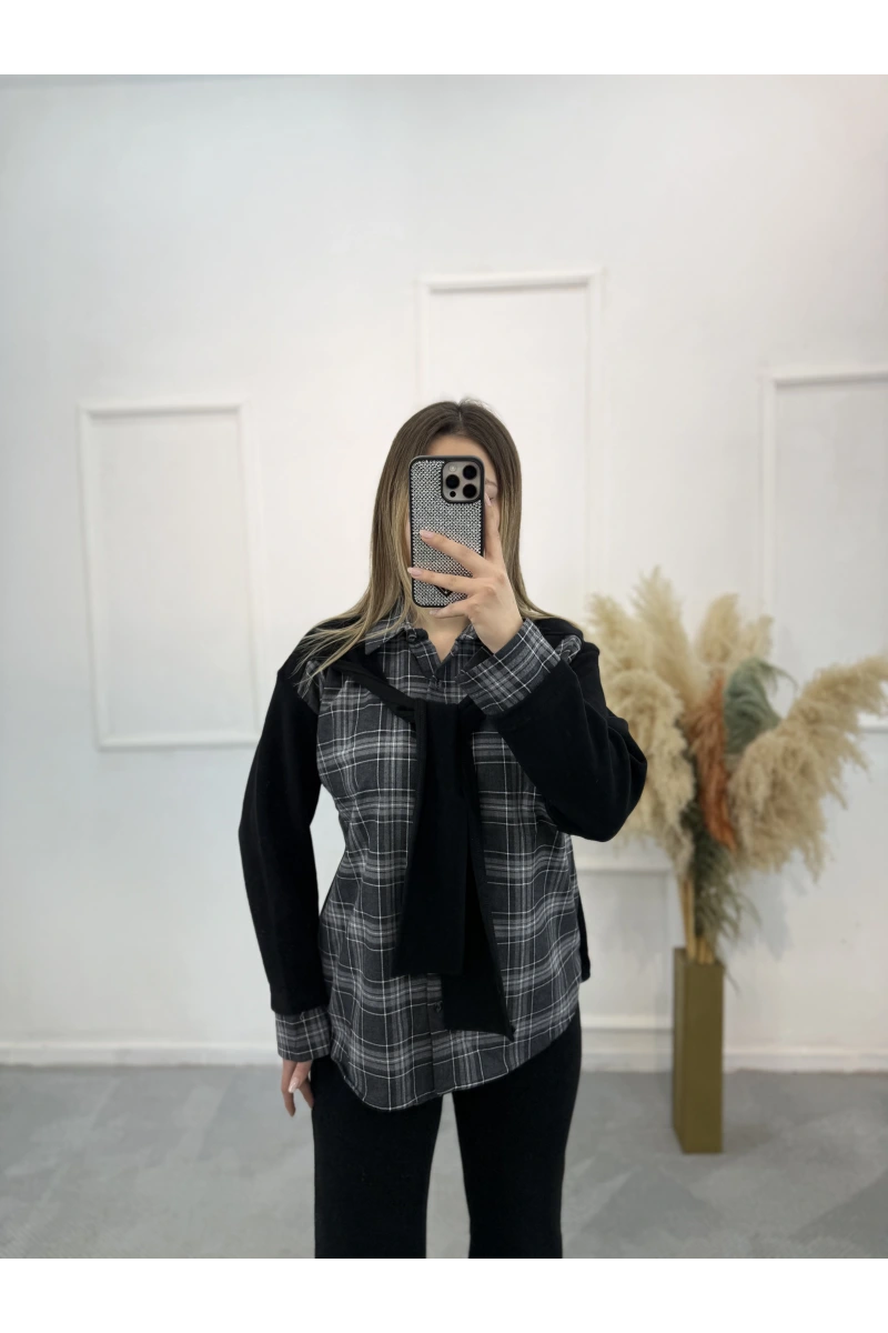 Camisa Ekoseli İkili Takım