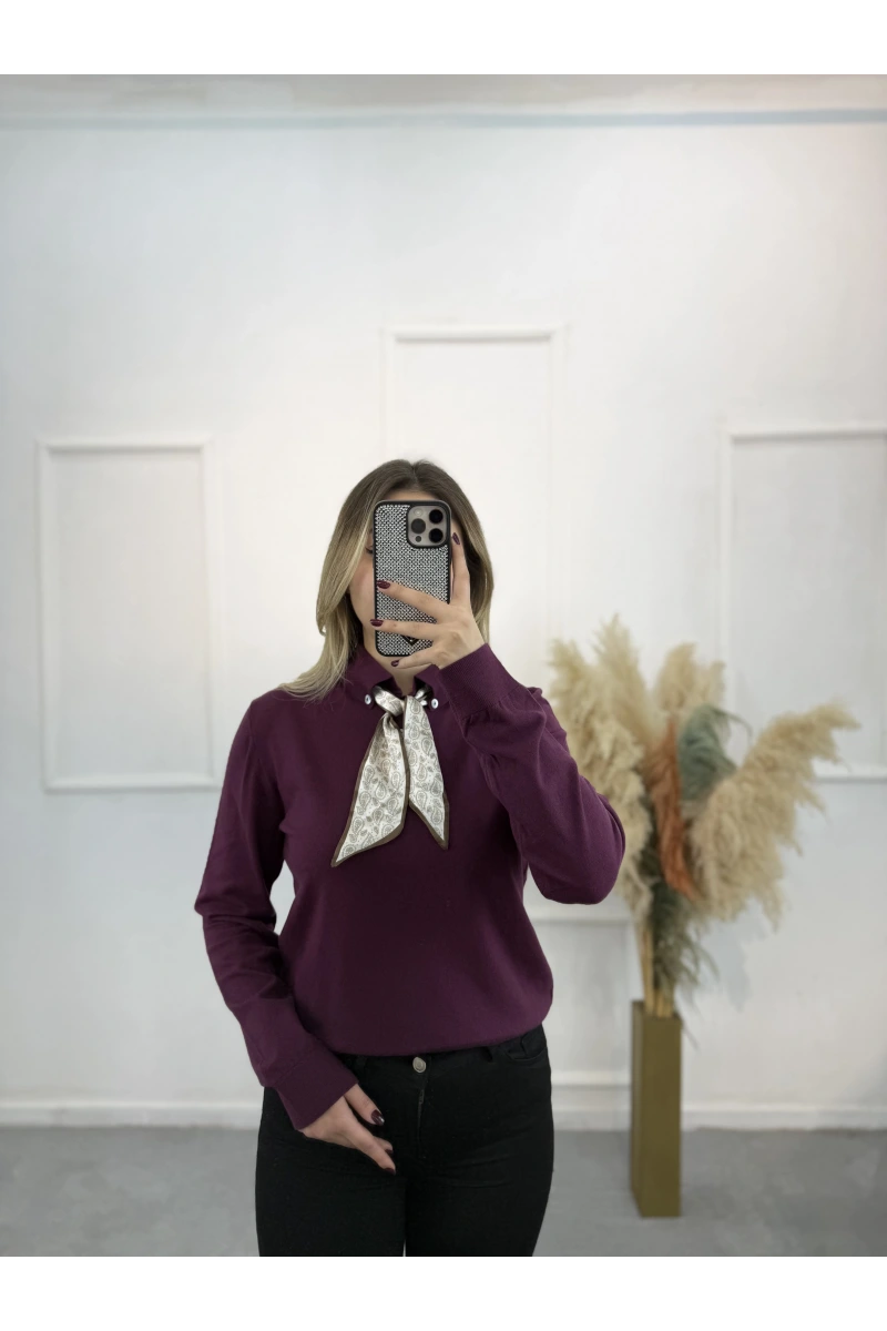 Fularlı Premium Seri Kazak