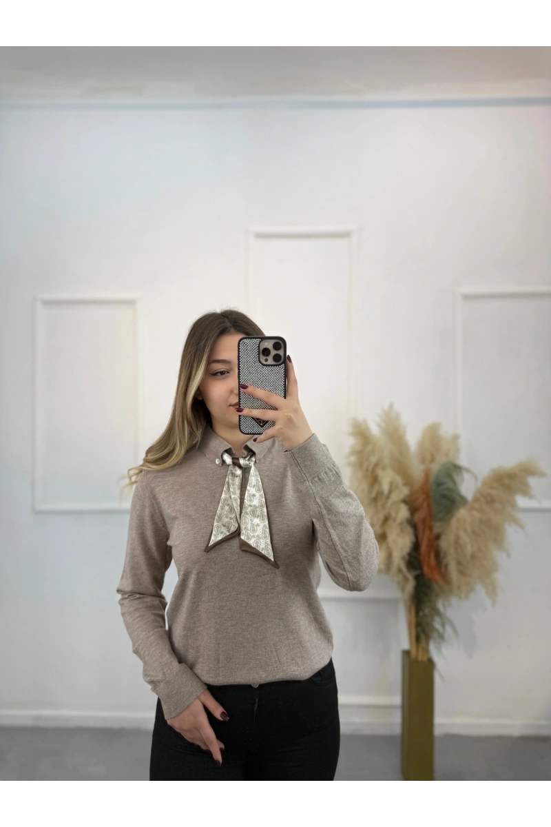 Fularlı Premium Seri Kazak