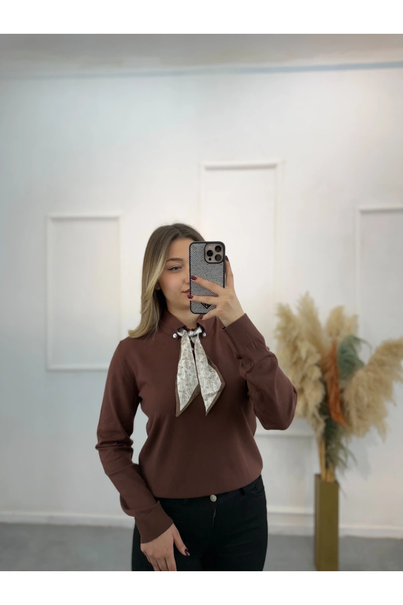 Fularlı Premium Seri Kazak