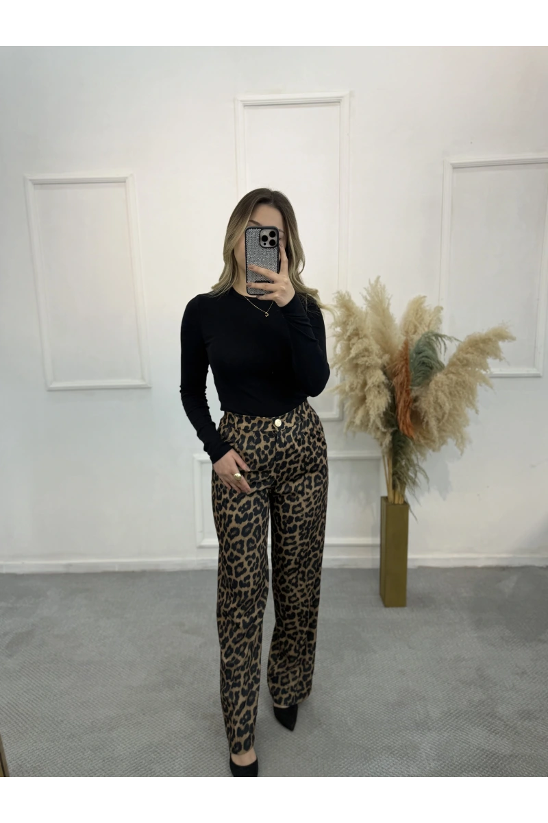 Gelid Leopar Palazzo Pantolon