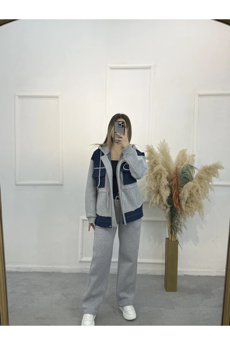 Grimelang Denim Detaylı İkili Takım