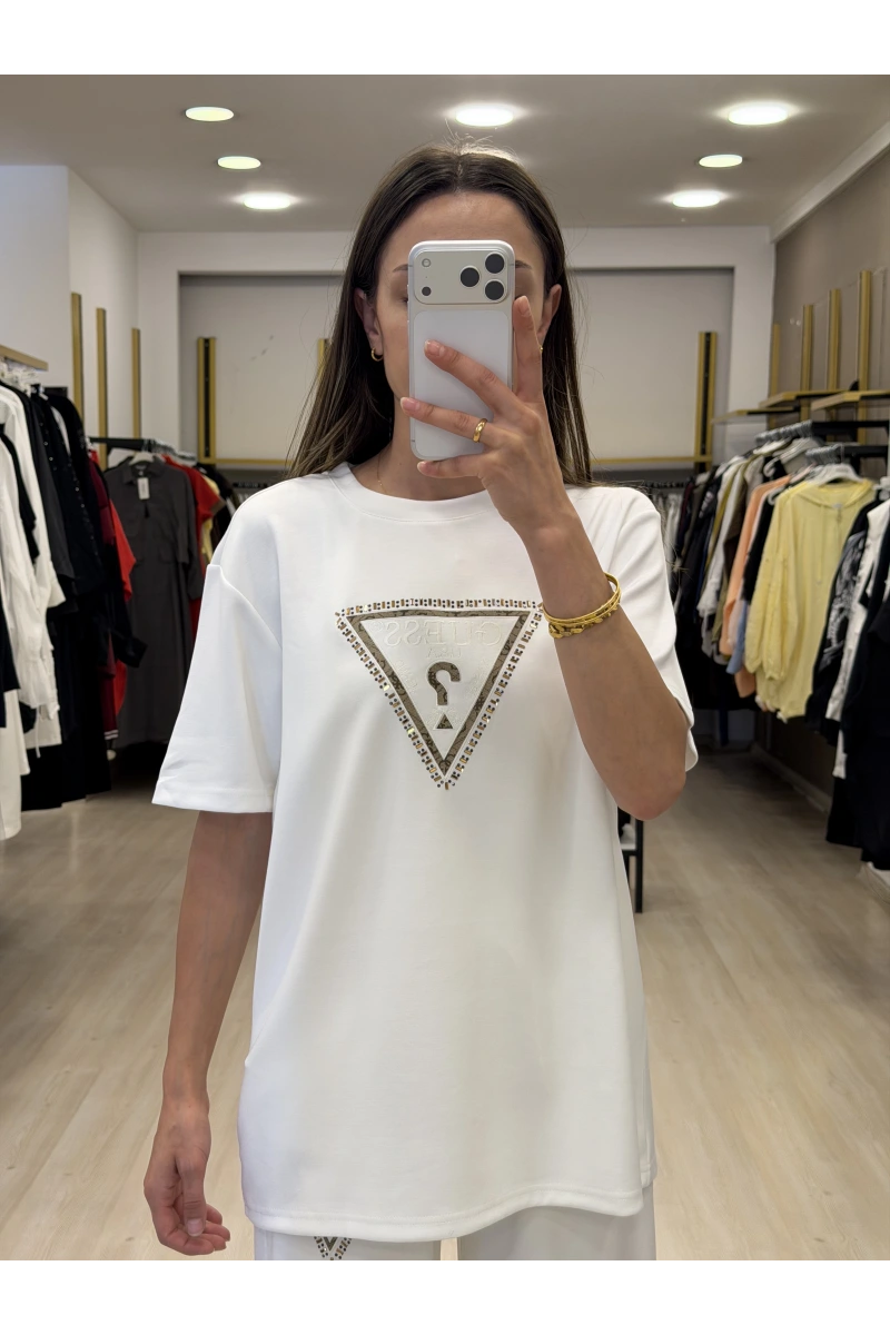 Guess Üçgen Taşlı İkili Takım