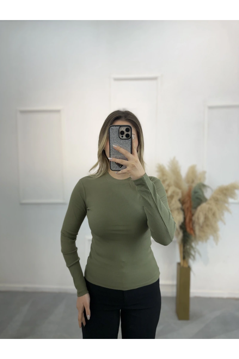 Jen Fitilli Uzun Kol Crop