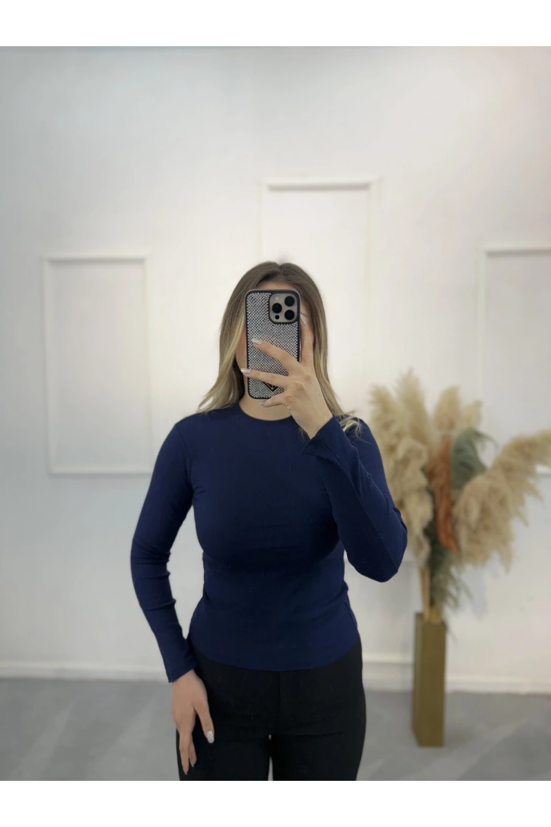 Jen Fitilli Uzun Kol Crop