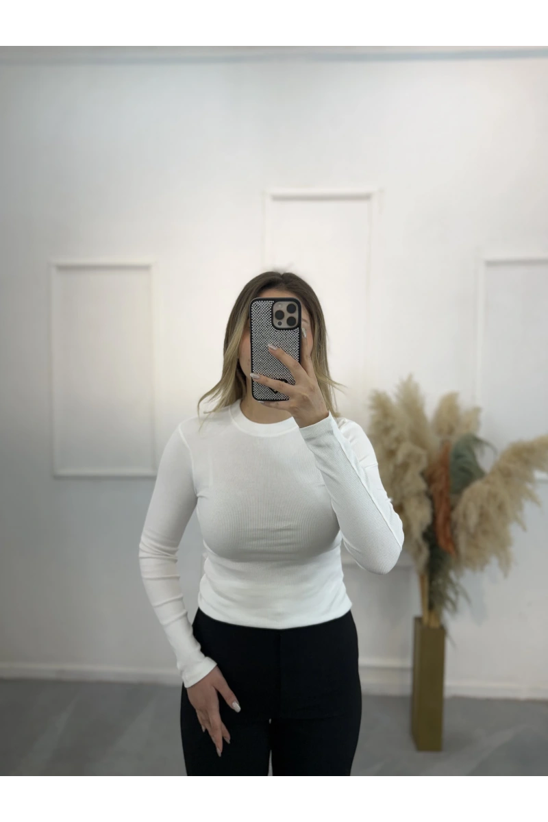 Jen Fitilli Uzun Kol Crop