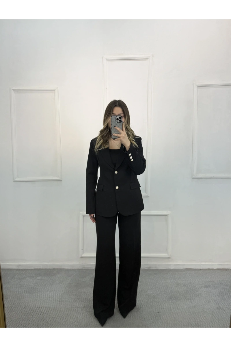 Join İnci Düğme Detaylı Blazer İkili Takım