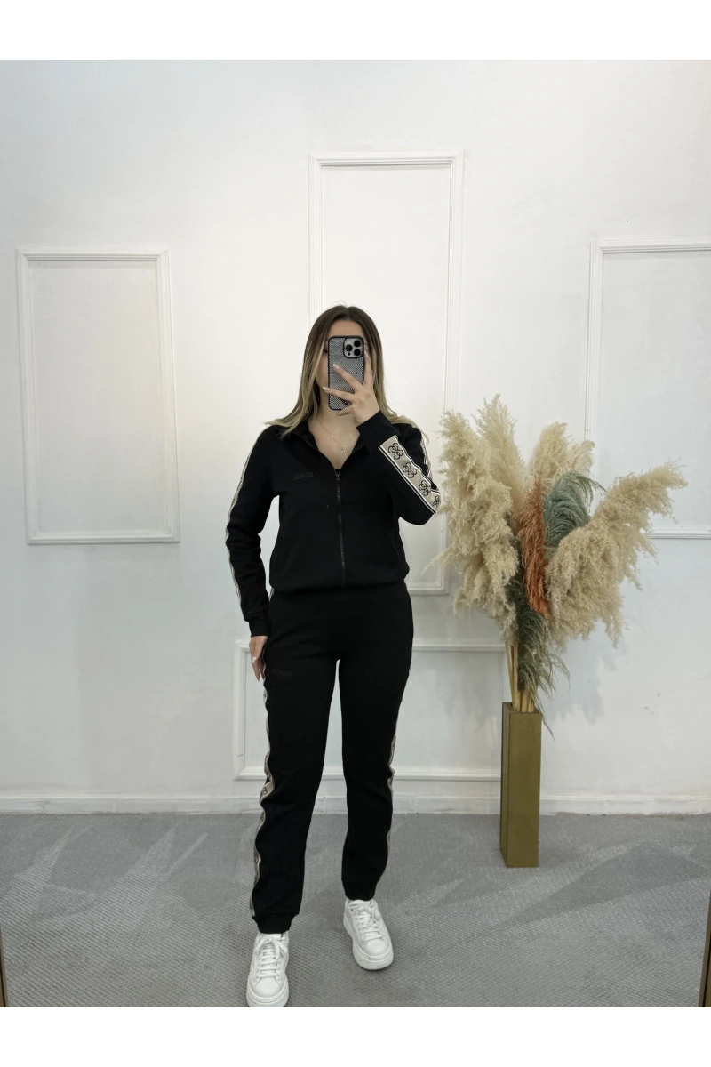 Libata Guess Logo Şeritli İkili Takım