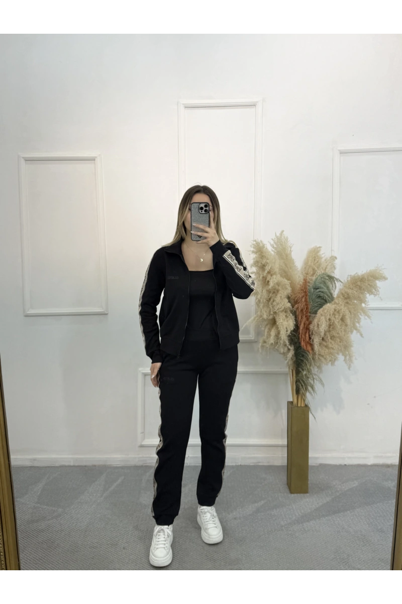 Libata Guess Logo Şeritli İkili Takım