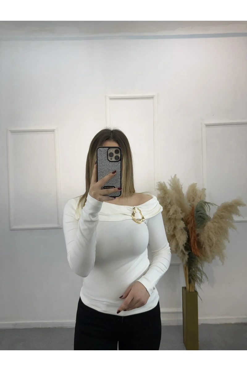 Limerence Gold Tokalı Bluz  060