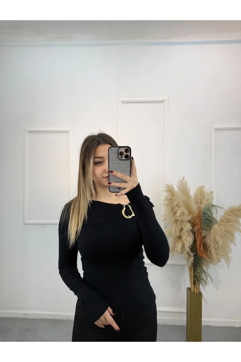 Limerence Gold Tokalı Bluz  060