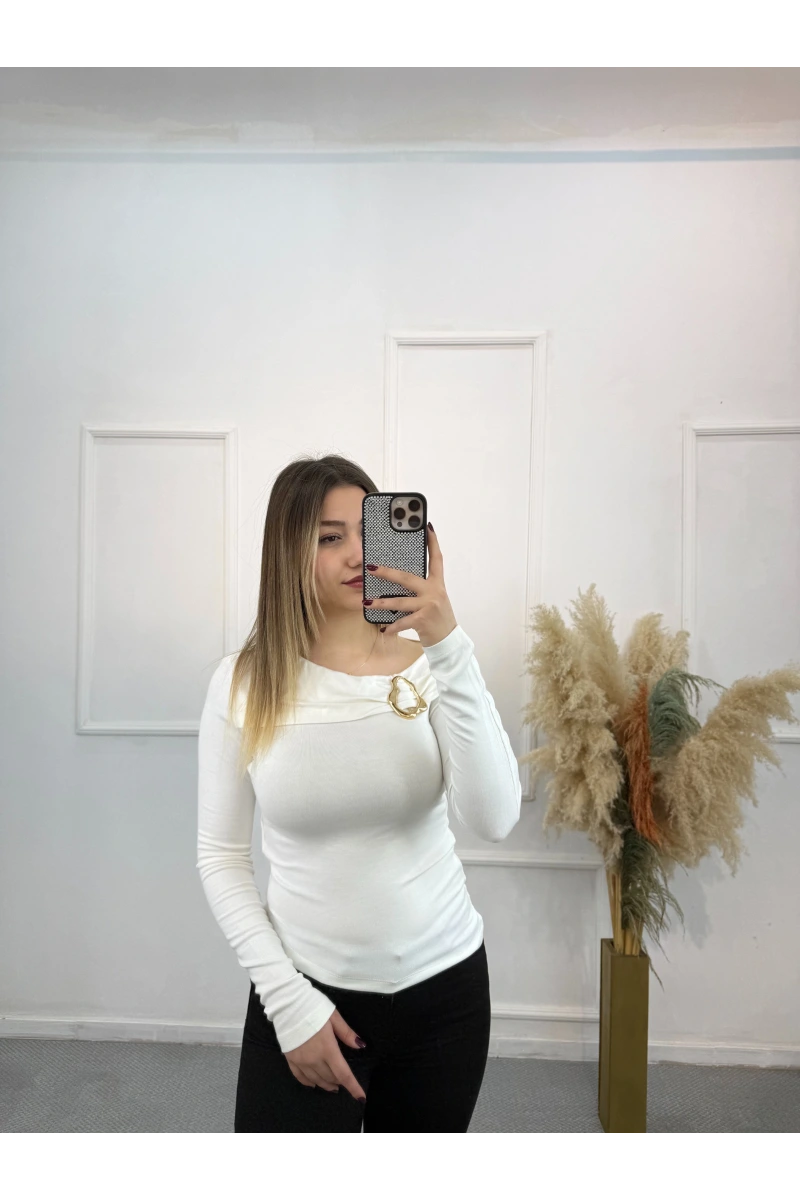 Limerence Gold Tokalı Bluz  060