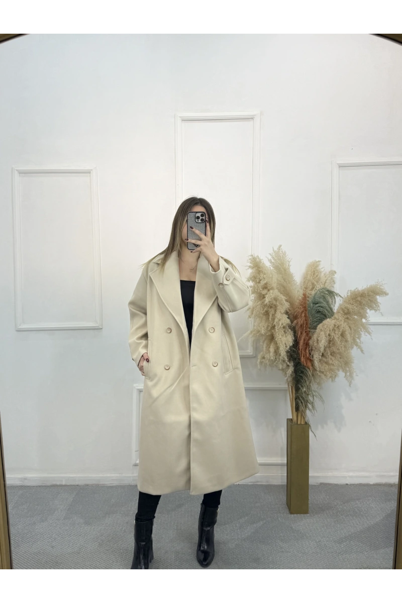 Oversize Premium Kaşe Kaban