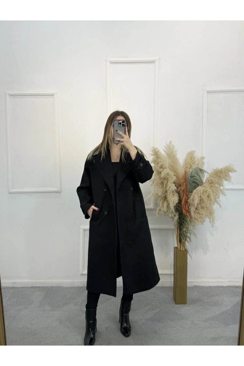 Oversize Premium Kaşe Kaban