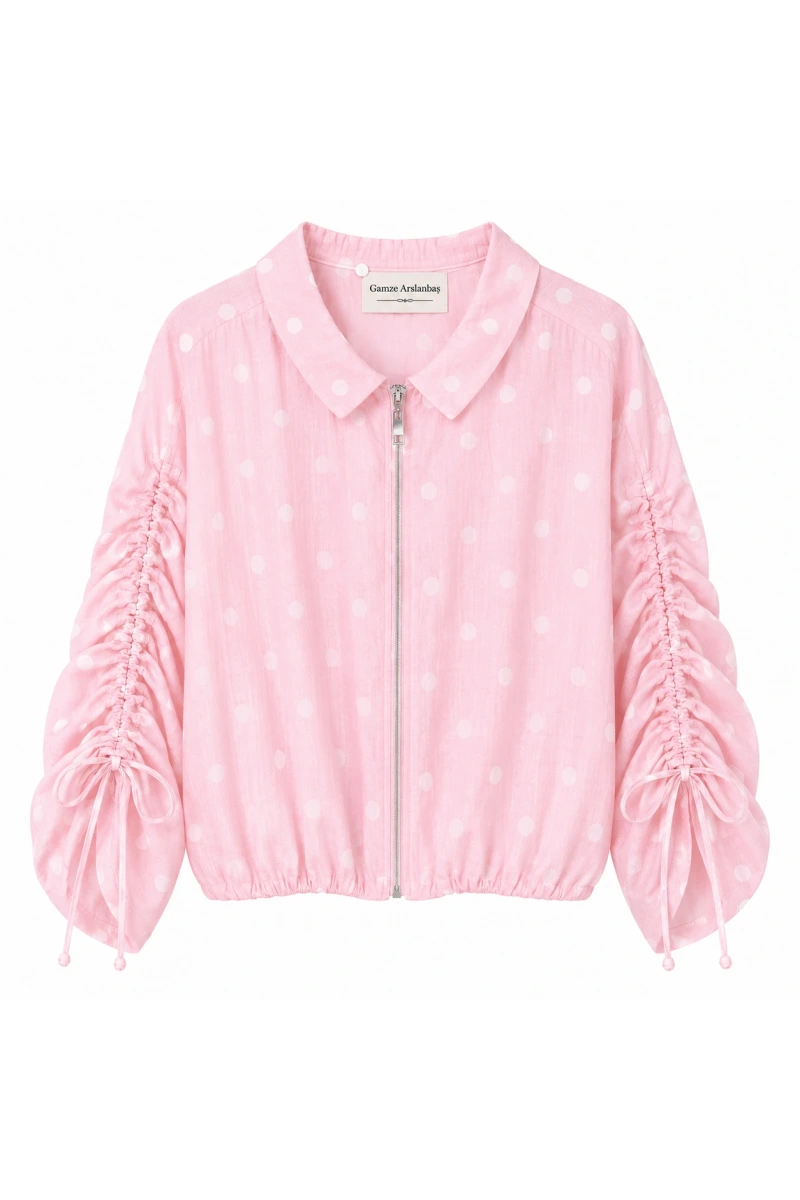 Puantiyeli Bomber Ceket