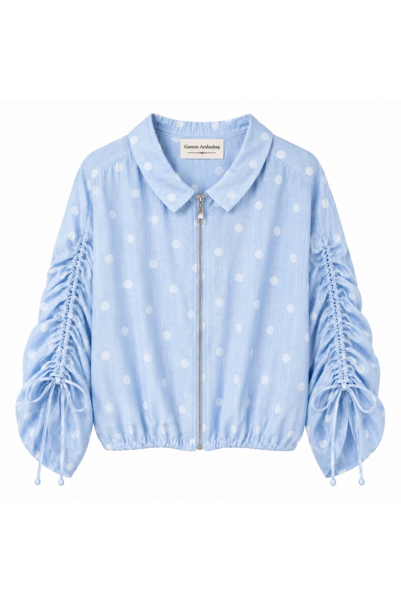 Puantiyeli Bomber Ceket