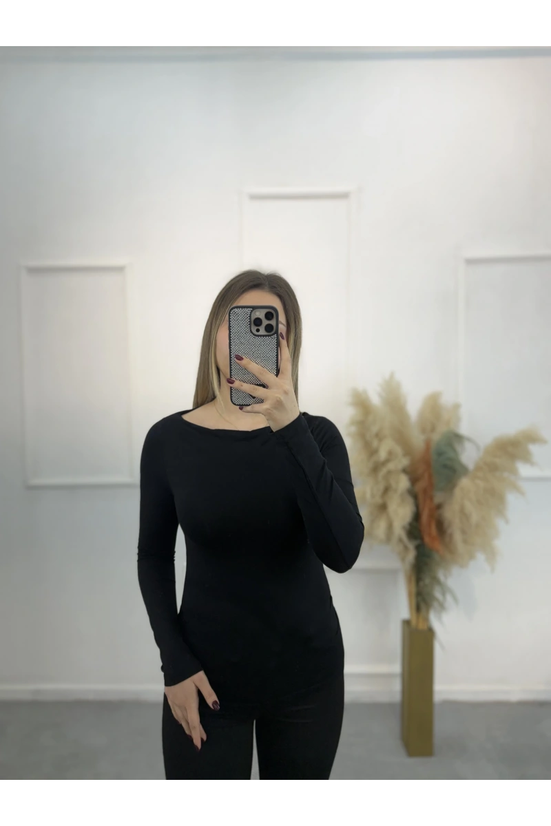 Pytor Degaje Yaka Yan Büzğülü Body