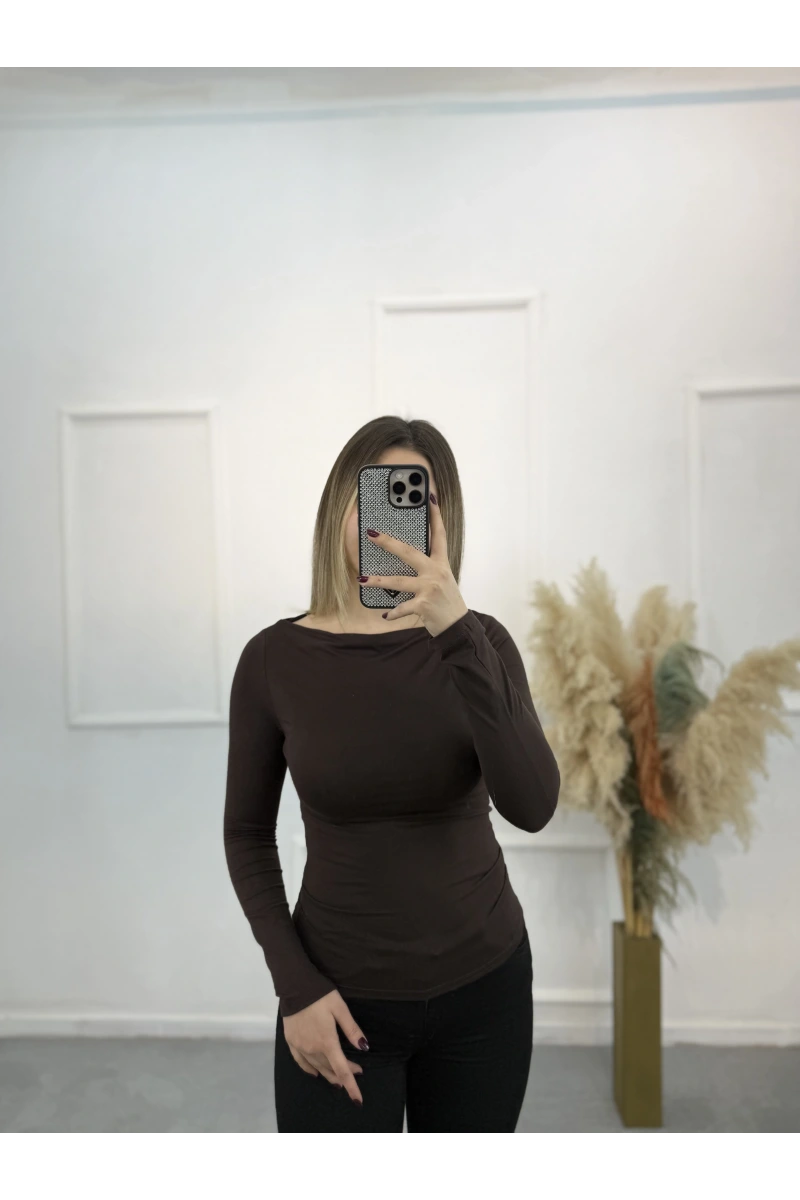 Pytor Degaje Yaka Yan Büzğülü Body