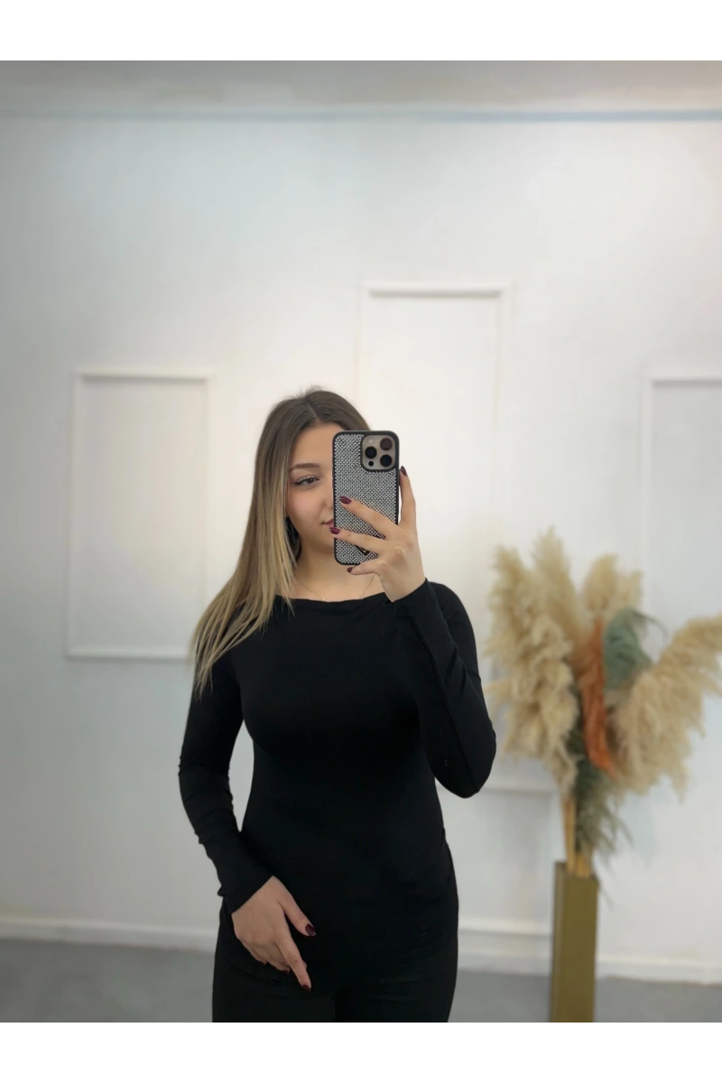 Pytor Degaje Yaka Yan Büzğülü Body
