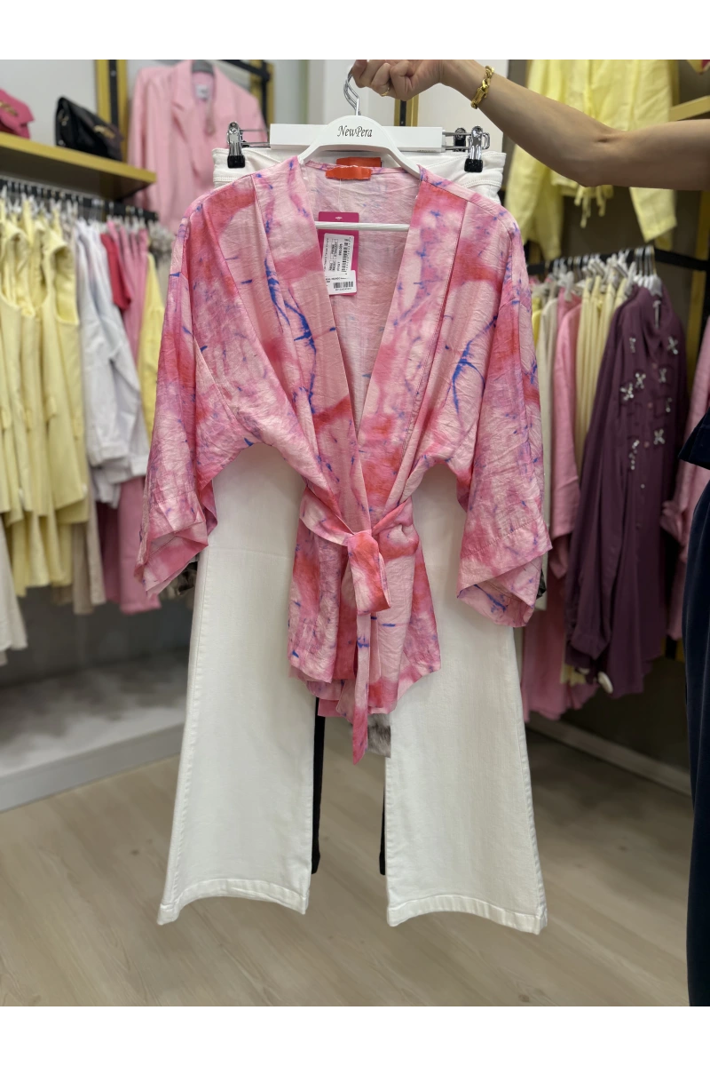 Ripe Desenli Tensel Kimono