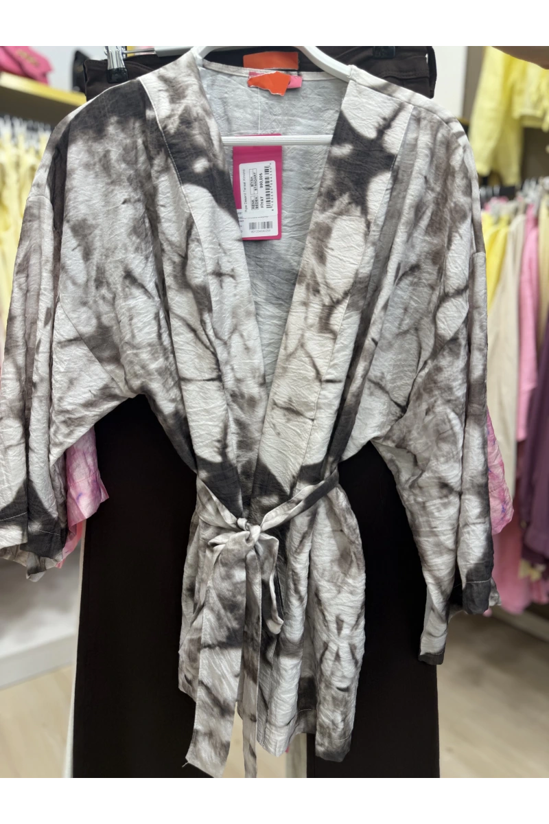 Ripe Desenli Tensel Kimono
