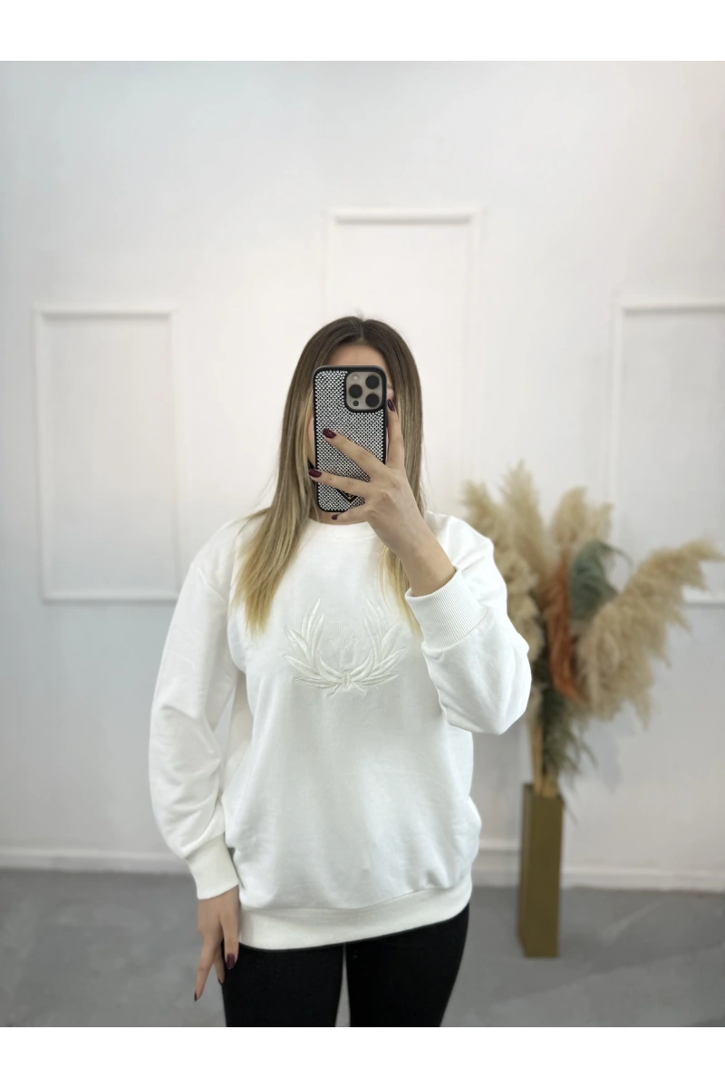 Stal Ntwork Nakışlı Sweatshirt