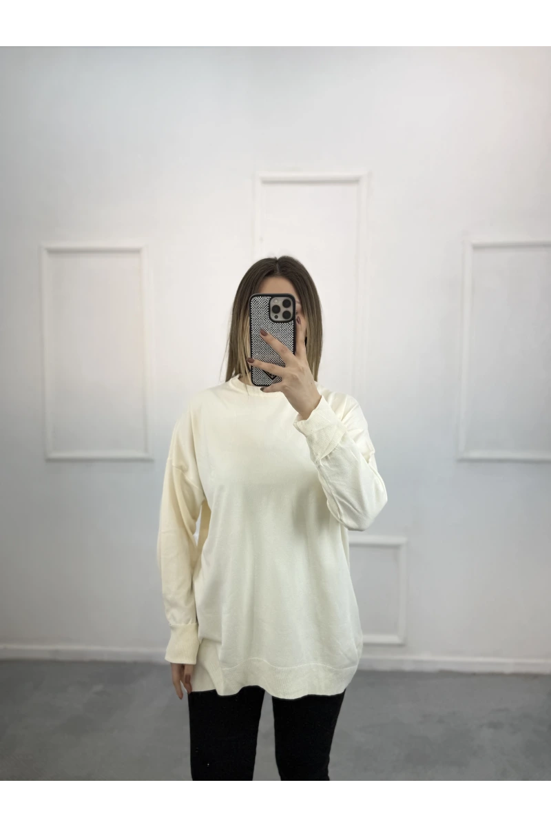 Ugly Yandan Düğmeli Merserize Tunik