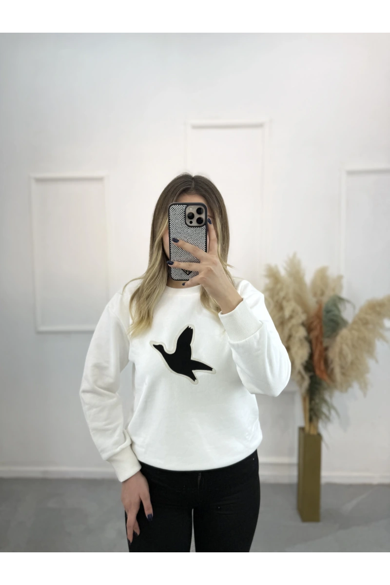 Willow Bymn Siyah Şeritli Sweatshirt