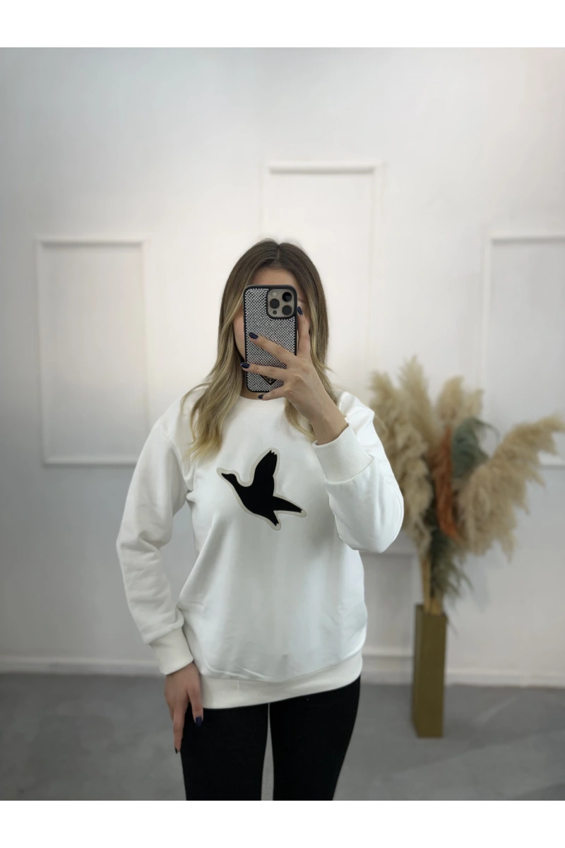 Willow Bymn Siyah Şeritli Sweatshirt