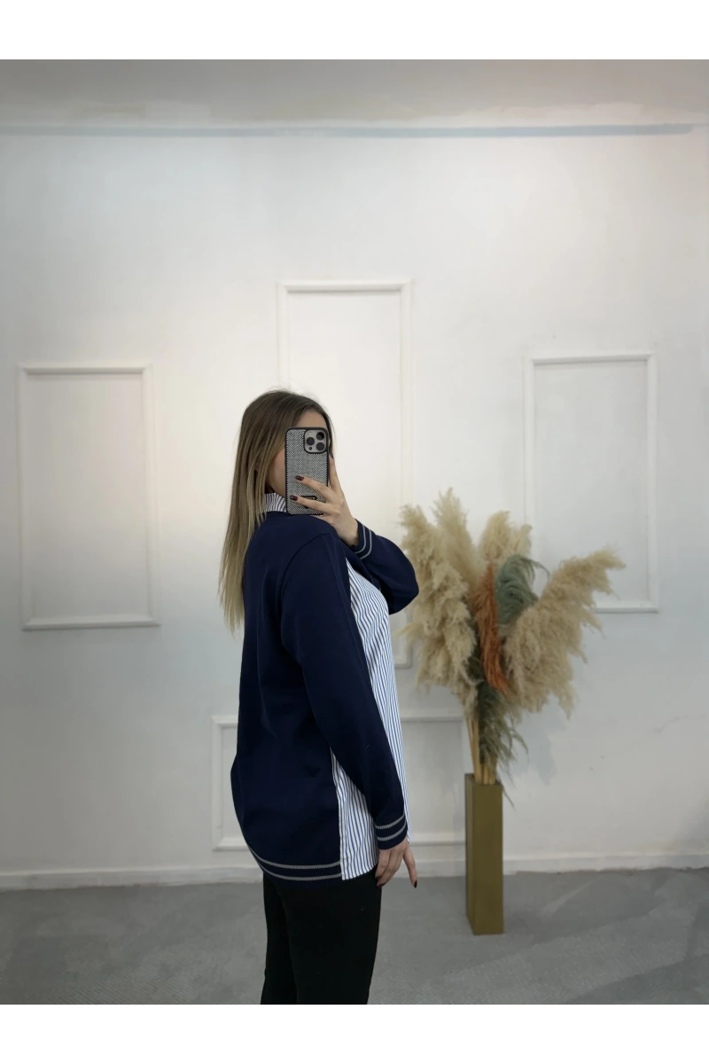 Yori Twst Model Çizgili Gömlek