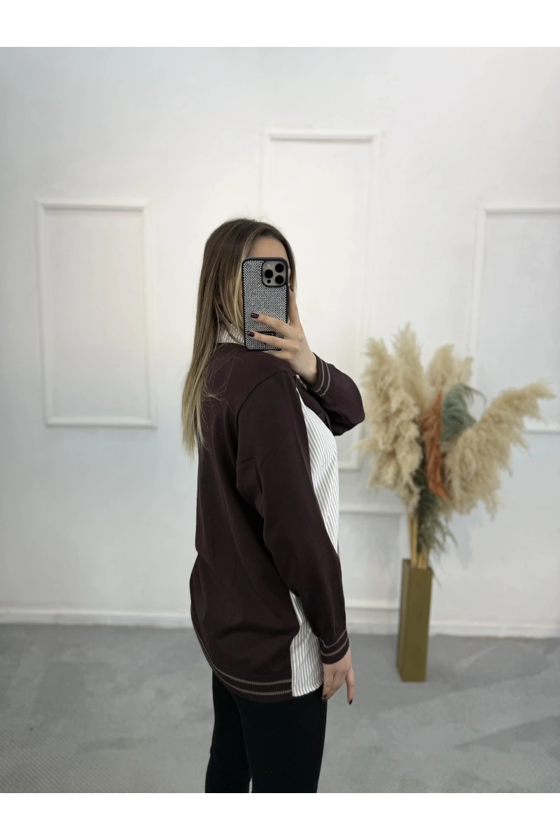 Yori Twst Model Çizgili Gömlek