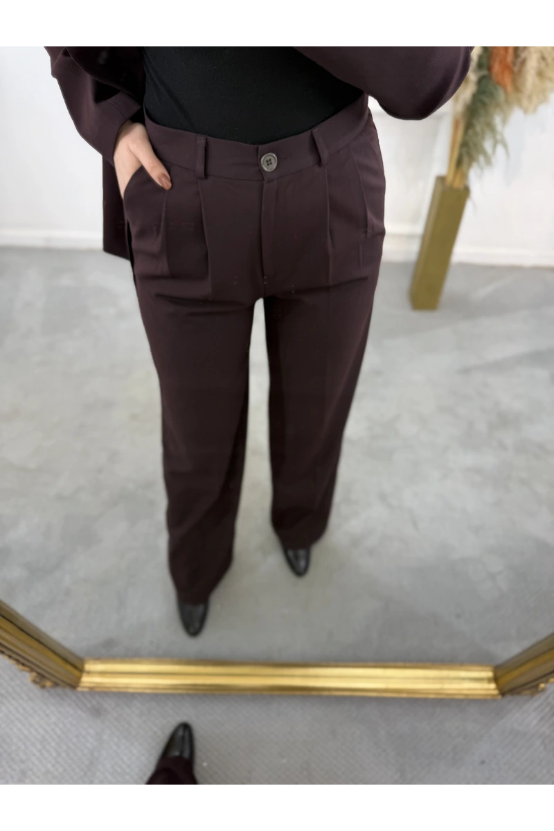 Zra Palazzo Pantolonlu Blazer İkili Takım