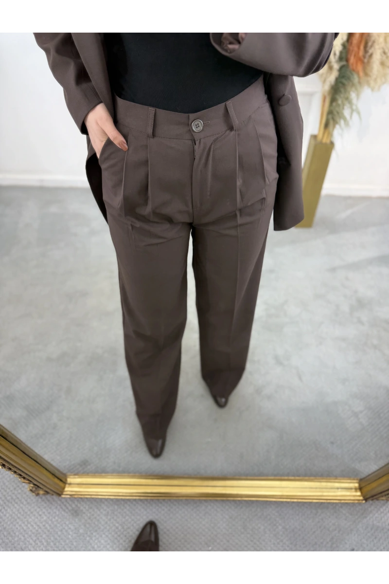 Zra Palazzo Pantolonlu Blazer İkili Takım