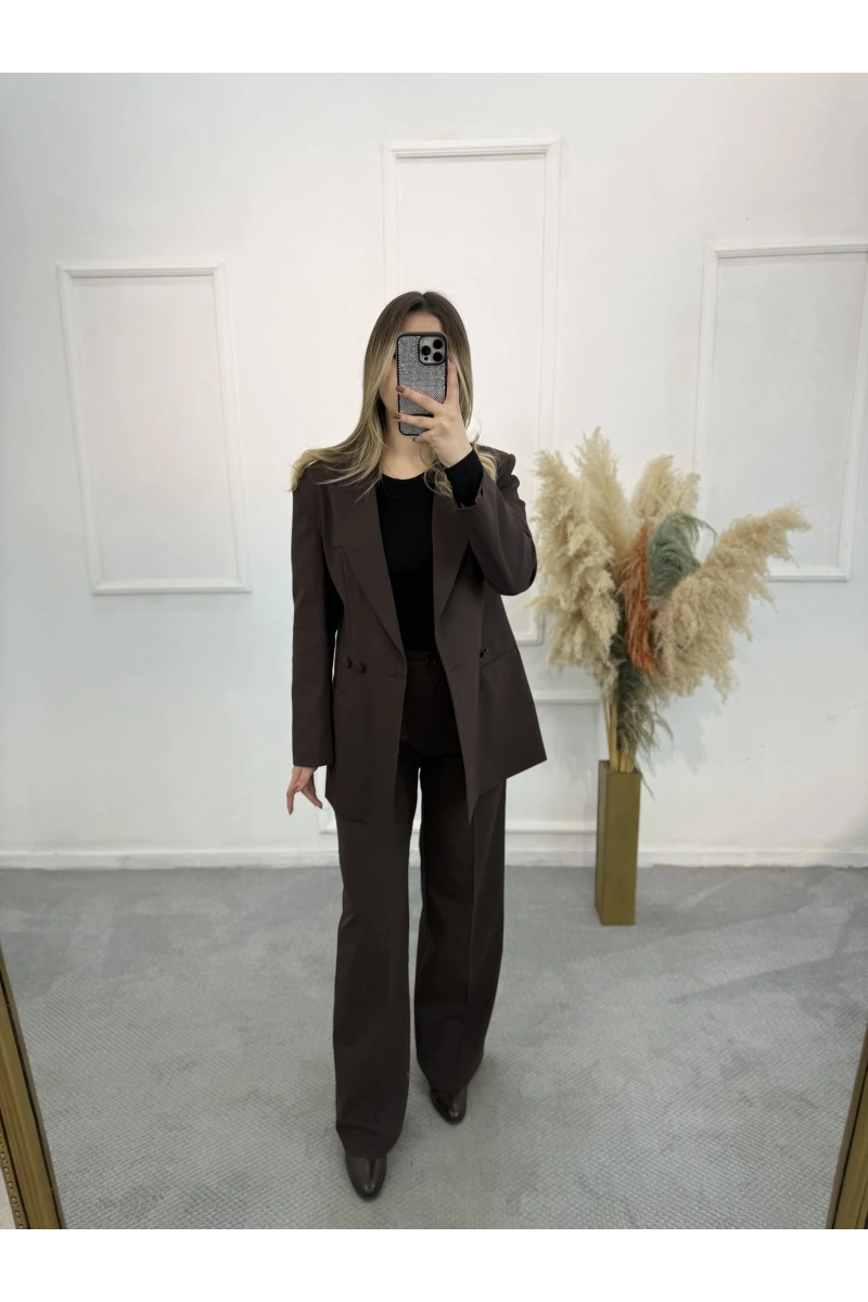 Zra Palazzo Pantolonlu Blazer İkili Takım