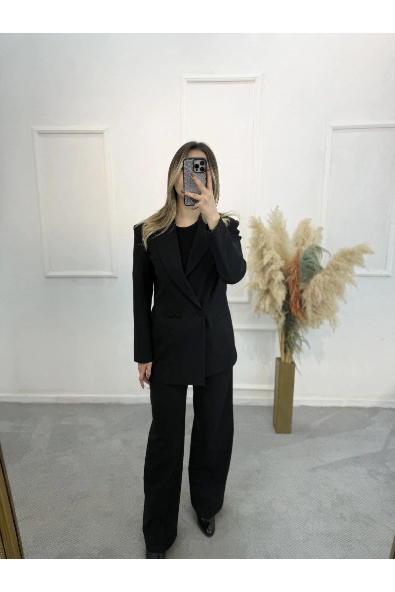 Zra Palazzo Pantolonlu Blazer İkili Takım