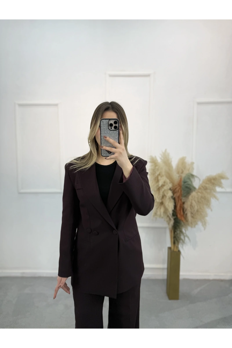 Zra Palazzo Pantolonlu Blazer İkili Takım