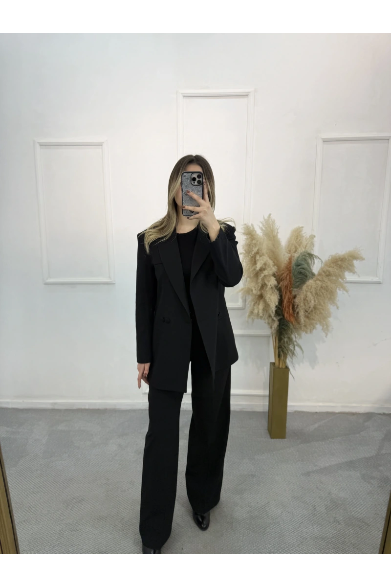 Zra Palazzo Pantolonlu Blazer İkili Takım