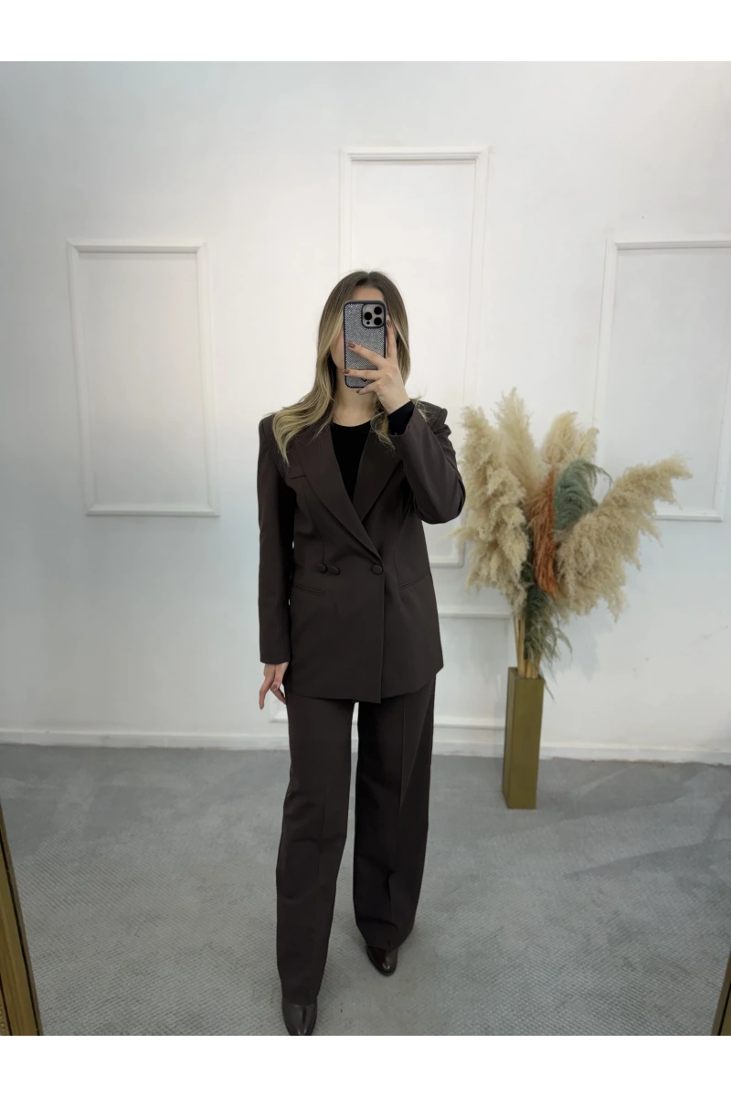 Zra Palazzo Pantolonlu Blazer İkili Takım