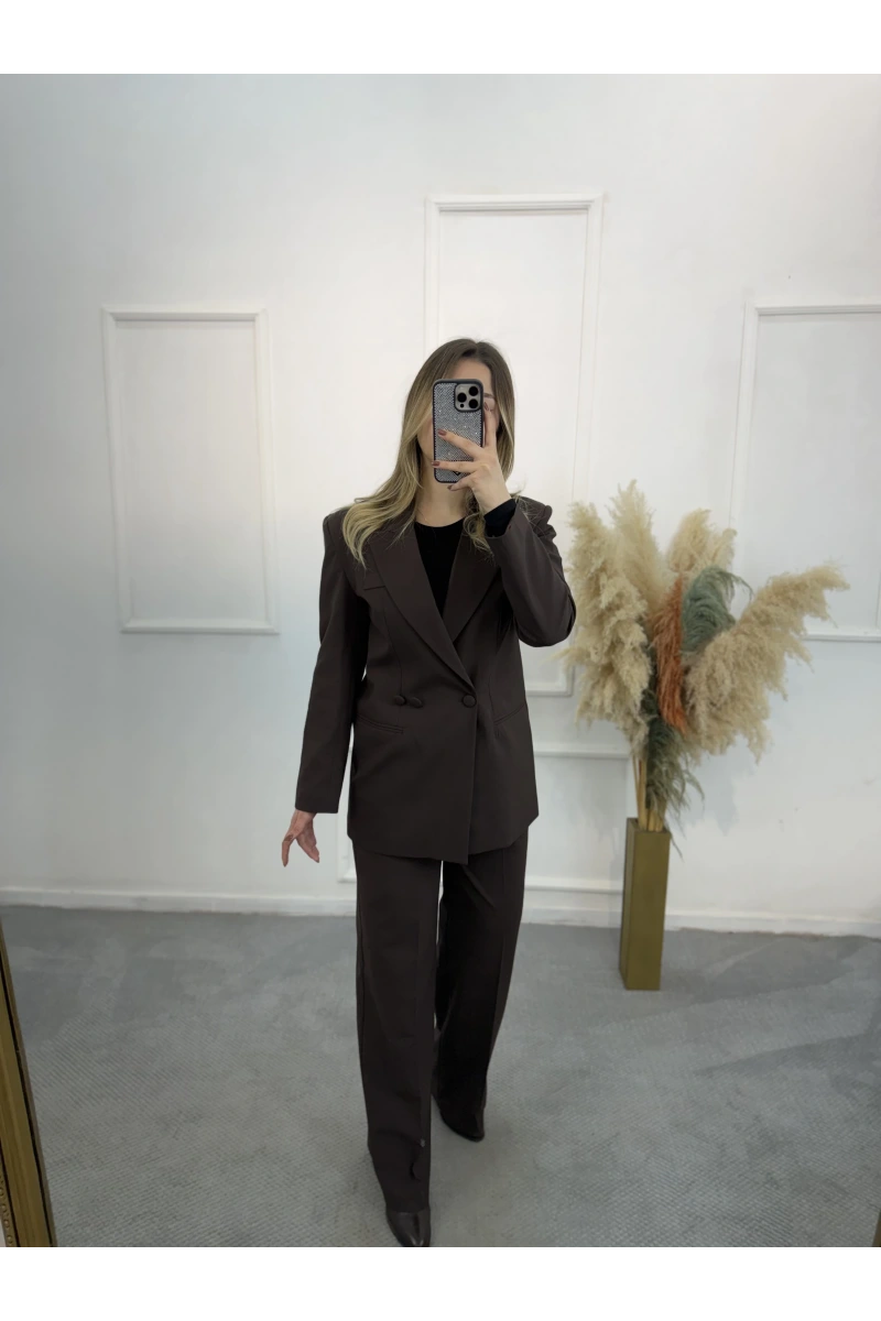 Zra Palazzo Pantolonlu Blazer İkili Takım