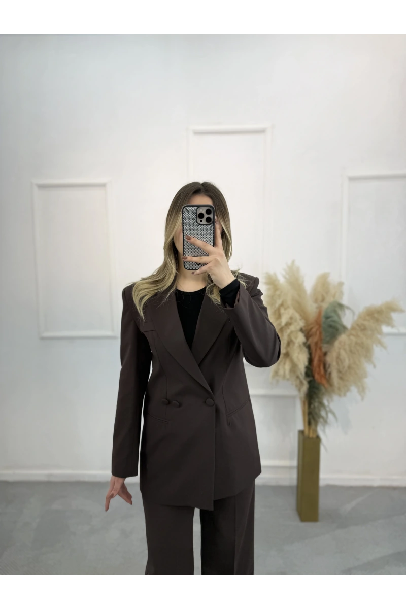 Zra Palazzo Pantolonlu Blazer İkili Takım