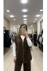 Vure Garni Detaylı Yelekli İkili Takım
