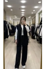 Triko Garnili Yelekli İkili Takım