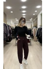 Bervi Bel Büzğülü Şalvar Pantolon