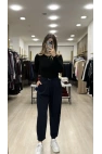 Bervi Bel Büzğülü Şalvar Pantolon
