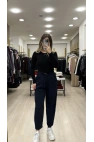 Bervi Bel Büzğülü Şalvar Pantolon