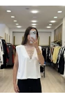 Acew Arka Dantel Detaylı Vatkalı Tshirt