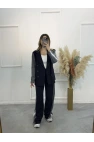 Alba Şerit Detaylı Tasarım Blazer İkili Takım
