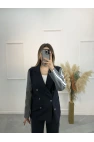 Alba Şerit Detaylı Tasarım Blazer İkili Takım