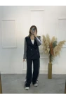 Alba Şerit Detaylı Tasarım Blazer İkili Takım