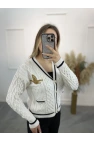 Alless Bymn Taşlı Kuş Detaylı Hırka